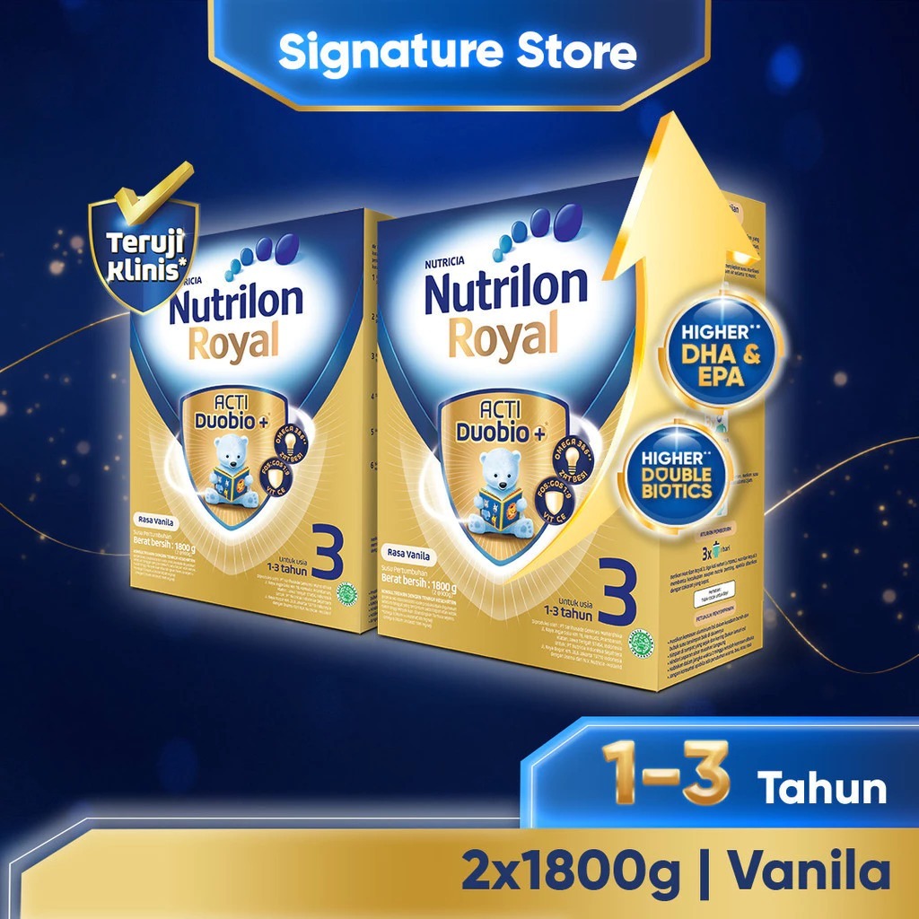 

Nutrilon Royal 3 Vanila Susu Pertumbuhan Bubuk 1800 Gr X 2