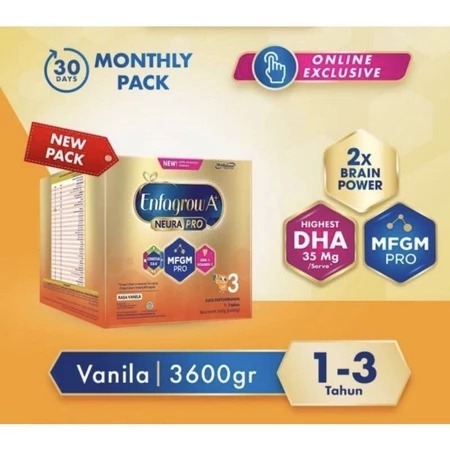 

Enfagrow A+ 3 Susu Formula Anak 1 - 3 Tahun Vanila 3600 Gr