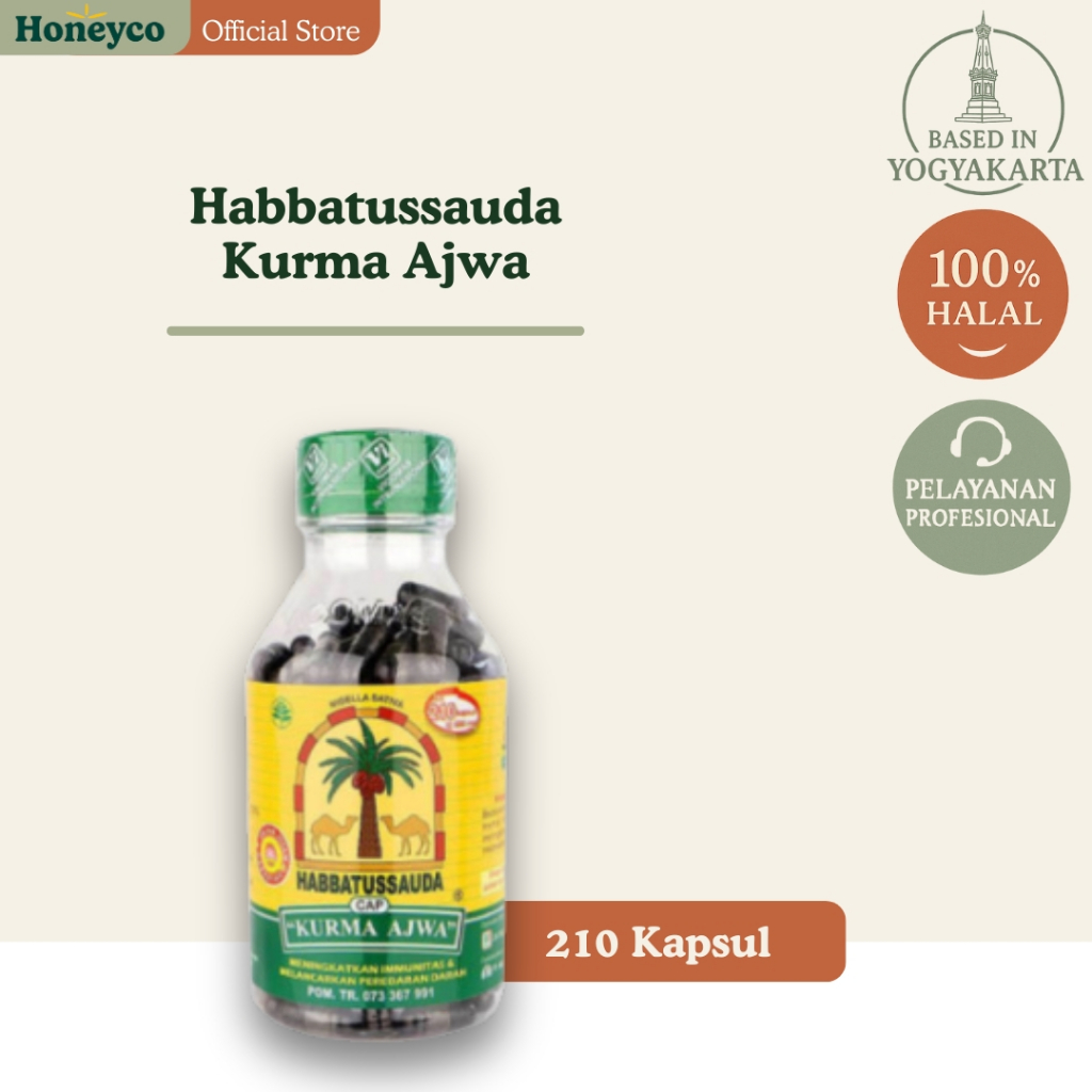 Habbatussauda Kurma Ajwa 100% Original / Habbatussauda Cap Kurma Ajwa