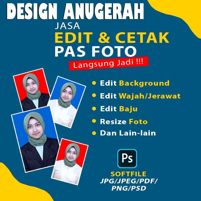 Edit Foto / Pas Foto / Album Foto / edit baju jas / Edit Ganti Kameja