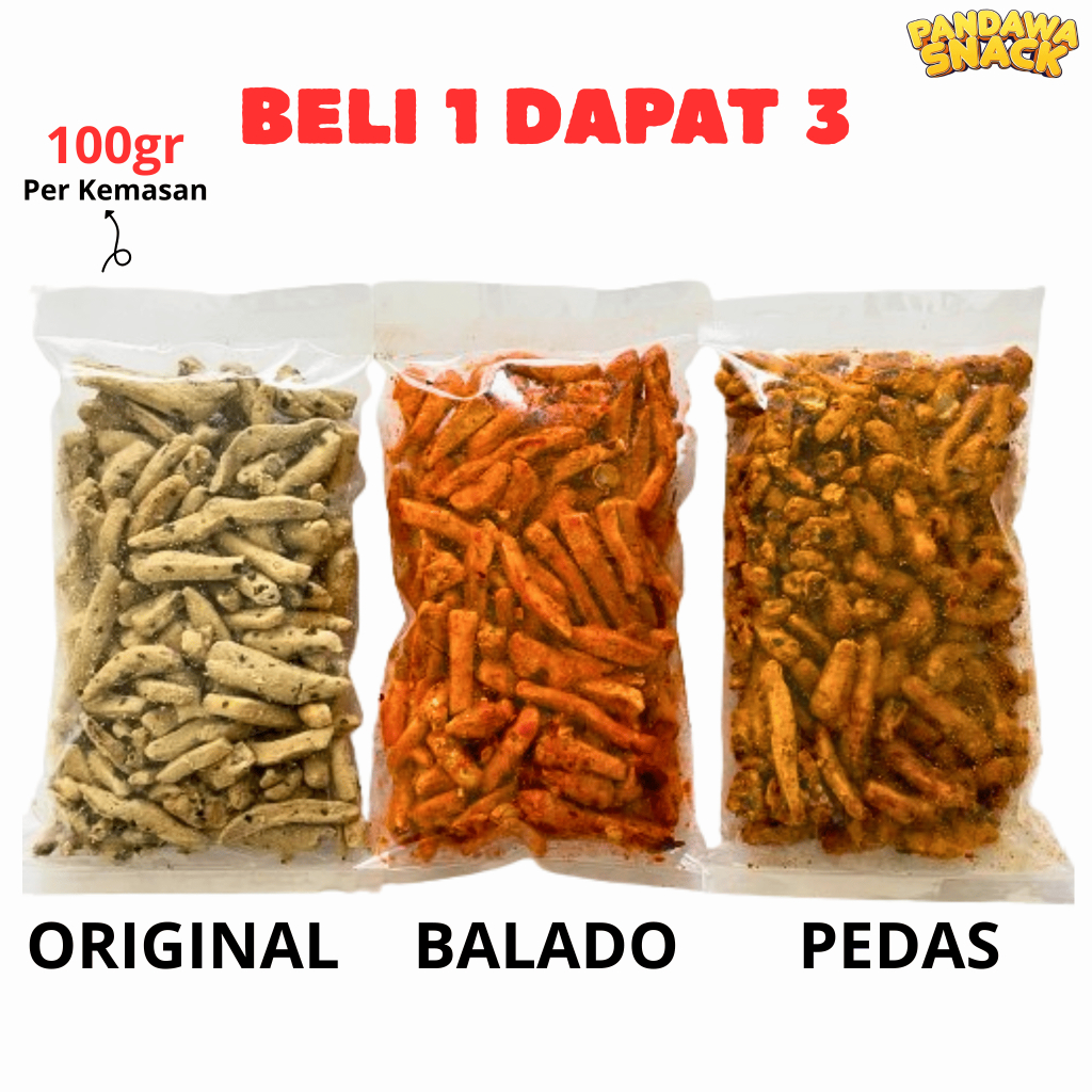 

Basreng Super Renyah Beli 1 Dapat 3 Varian Berbeda Bundlig 300gr