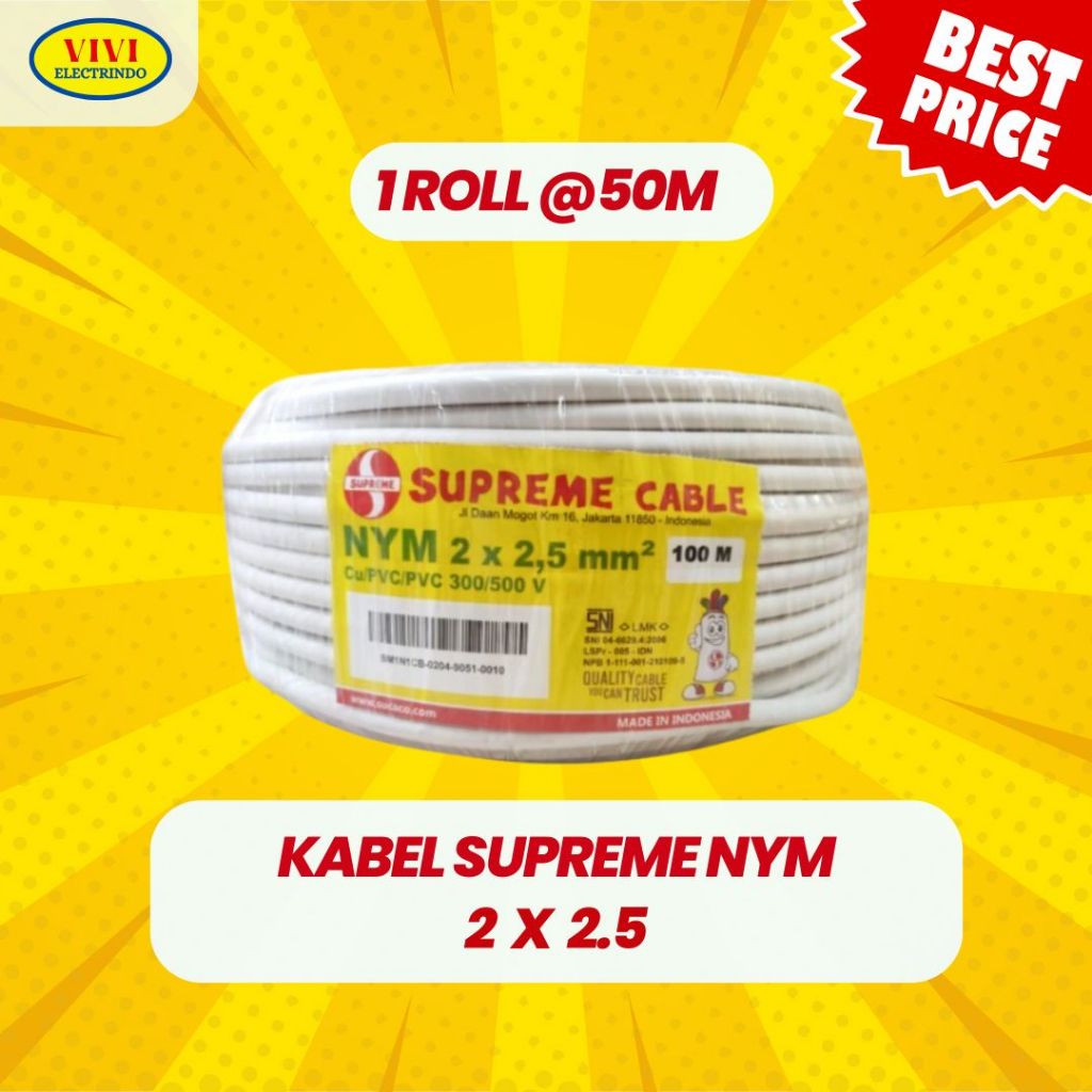 Kabel Supreme NYM 2x2.5 - Roll 50 meter