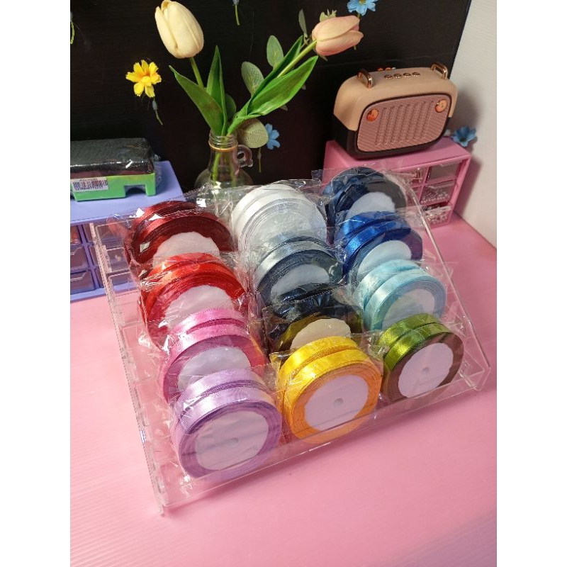 

[Aesthetic by fss.id] pita satin 1/2 inch atau 1,25cm 1 roll -+25m