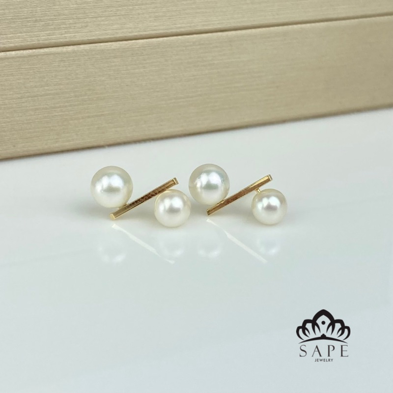 Sape - Anting mutiara Akoya air laut asli bersertifikat