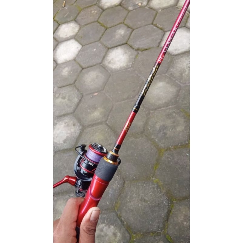 Joran 1 set maguro balista FG clan XR dan reel maguro srv 1000