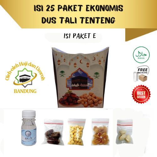 

Oleh Oleh Haji/Umroh Isi 25 Paket E Dus Tali, Botol+Air zam zam, Kurma, Kacang Arab, Kismis,Pistasio