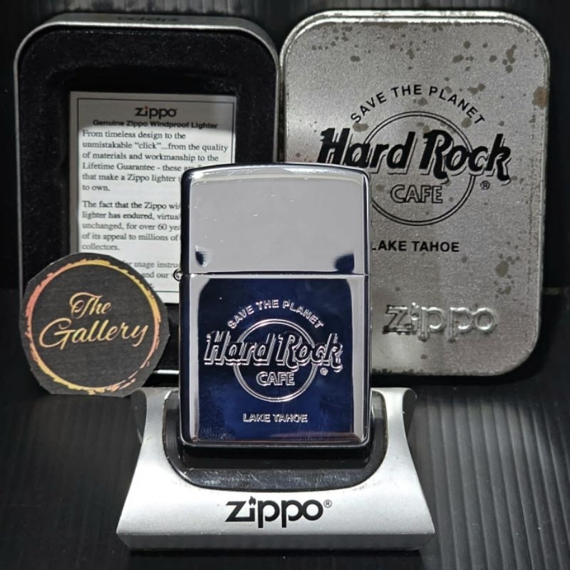 ORIGINAL ZIPPO OFFICIAL HARD ROCK CAFE LAKE TAHOE TAHUN 2003 VERY RARE