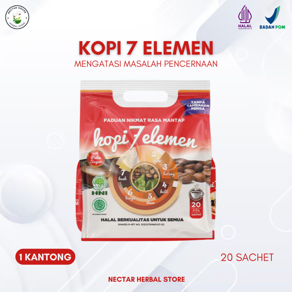 

KOPI 7 ELEMEN ORIGINAL Kaya Rempah Rempah / Kopi Herbal Jamu - HNI BPOM (1 PCS)