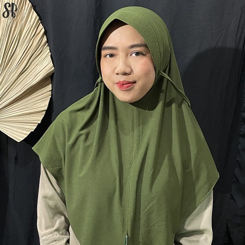 Hijab Instan Polos Tali Bulat Kerudung Bergo Jersey Polos Tali Bulat Kerudung Kekinian