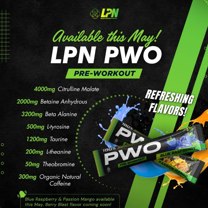LPN 100% PWO Premium Pre-Workout Limitless Performance Nutrition PWO Sachet