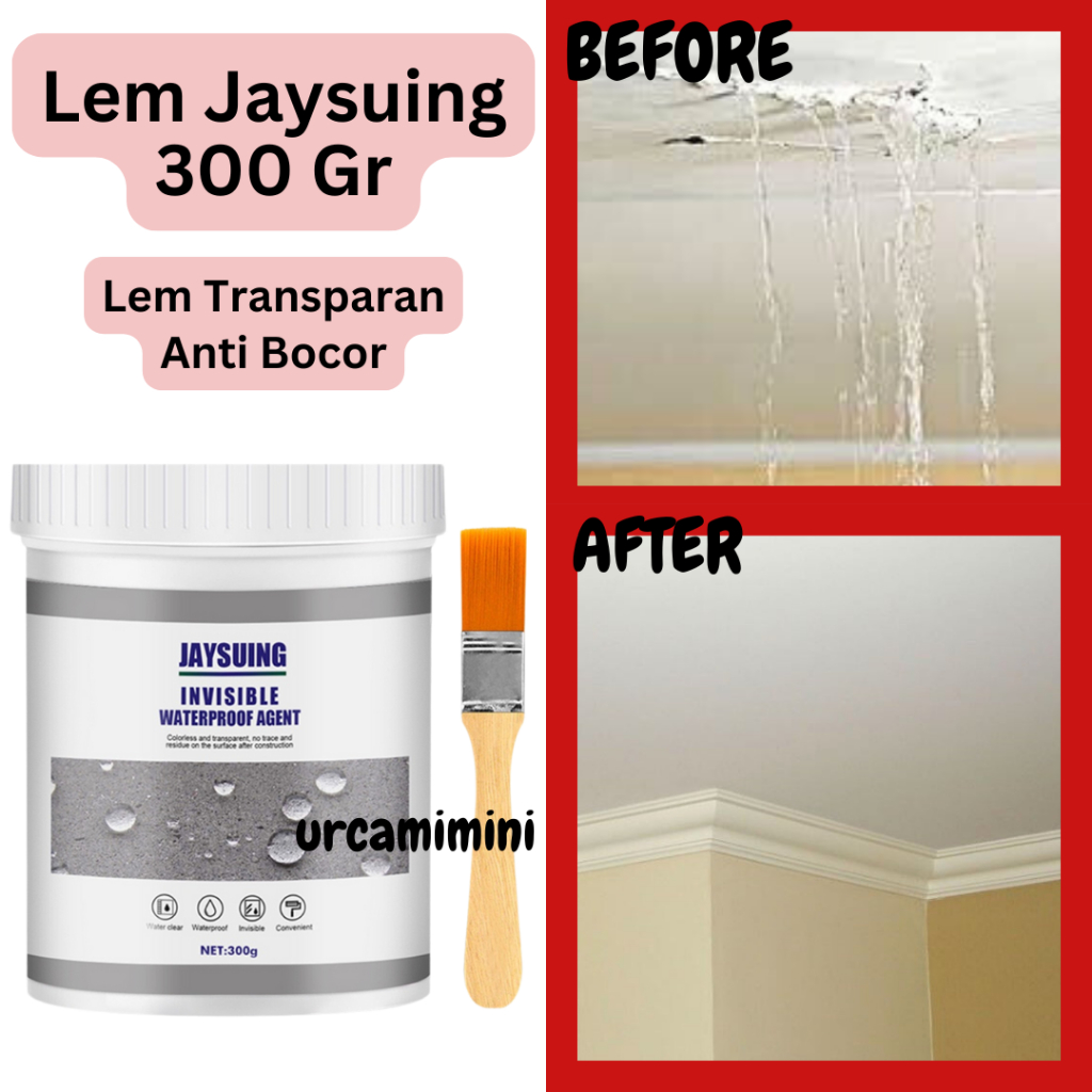 

JAYSUING LEM ANTI BOCOR ATAP TAHAN AIR transparant JAISUING Waterproof glue SEALANT 300GR