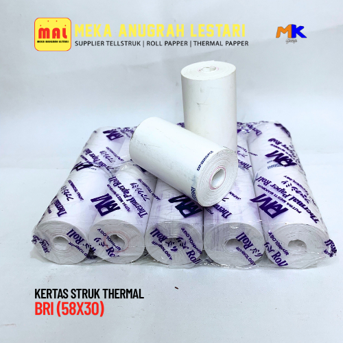 

KERTAS STRUK THERMAL 57X30 LOGO BRI EDC PRINTER BLUETOOTH TERMURAH