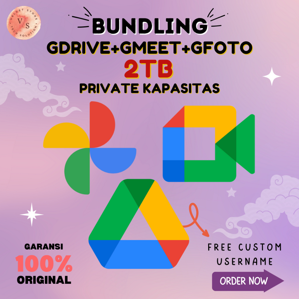 [PRIVATE KAPASITAS] Google Drive Unlimited Max 2TB Bonus Google Photos + Google Meet Lifetime