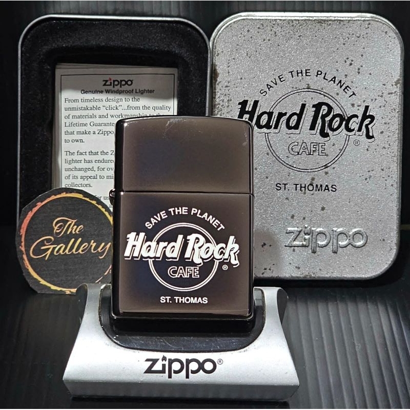 ⭐️⭐️⭐️⭐️⭐️ ORIGINAL ZIPPO OFFICIAL HARD ROCK CAFE ST THOMAS TAHUN 2003 VERY RARE