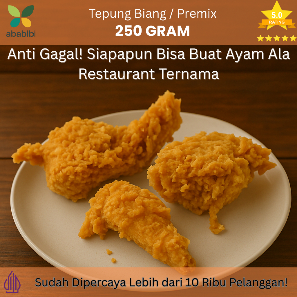 

Ababibi CrispyMix – Tepung Biang Fried Chicken Renyah & Gurih Ala Resto! (250 Gram)