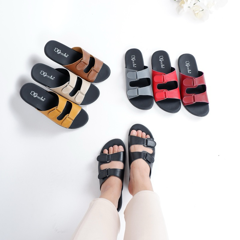 Genuine Leather - Sandal Teplek Wanita Kulit Sapi PUTRI SH Series