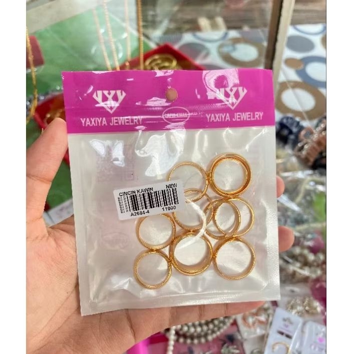 cincin titanium polos emas