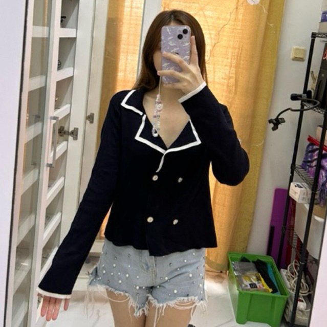 Black Cardigan Barbie x Pomelo Size M