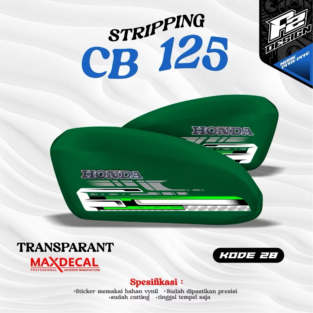 STIKER TANGKI CB POLOS CB BATIK STRIPING CB 125 CB 100 CB GLATIK  ALL kode