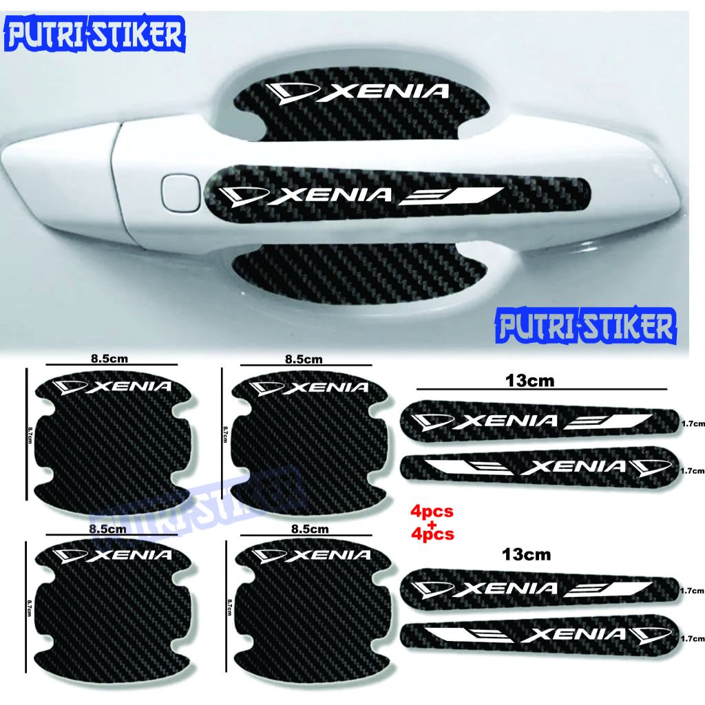 [TERLARIS] Sticker stiker pelindung handle pintu mobil daihatsu xenia Sticker karbon 3d pelindung ga