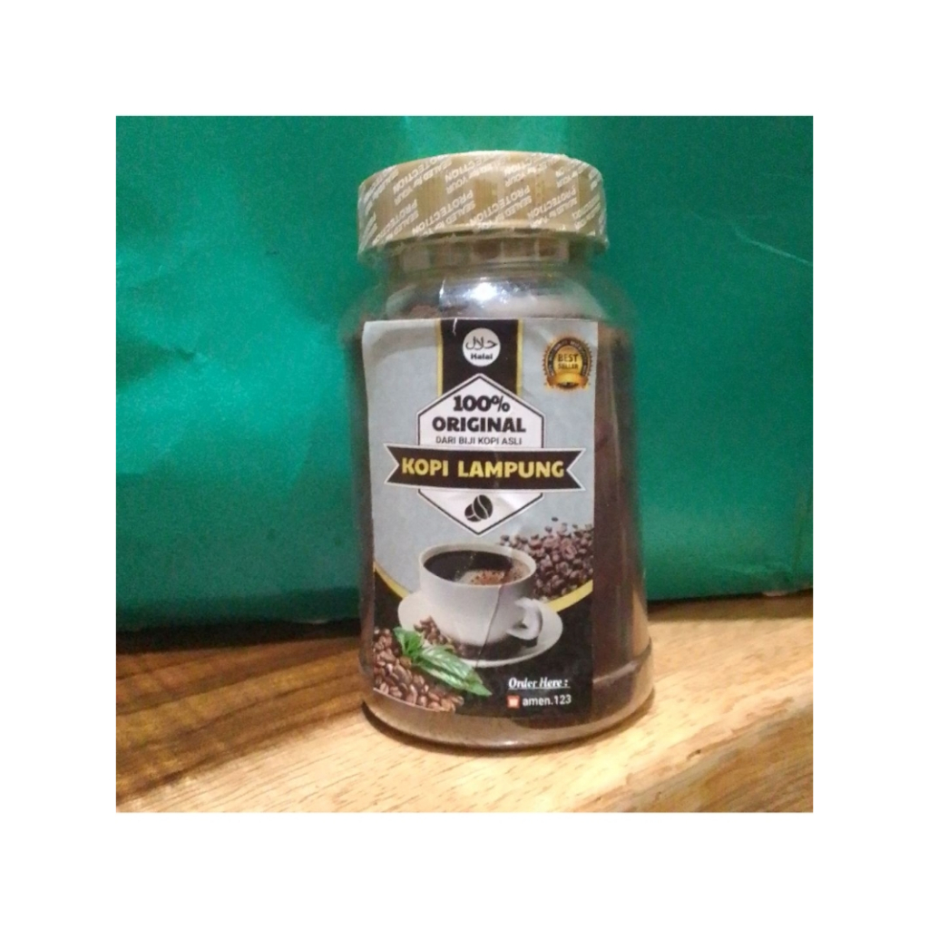 

kopi bubuk hitam murni kopi pillihan90 persen kopi murni ukuran toples300mili