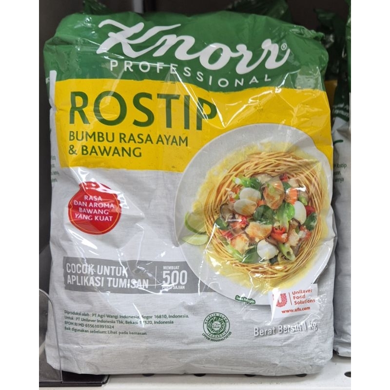 

Bubuk Kaldu Ayam & Bawang Rostip KNORR Chicken & Garlic Seasoning Powder Rostip 1 Kg - HM, HK, LM.