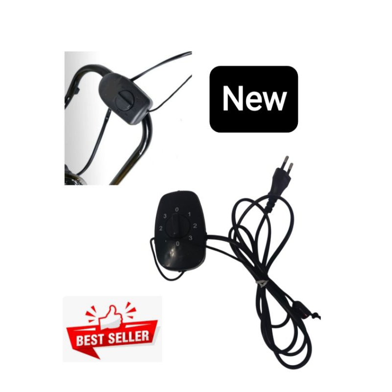 NEW 1SET SAKLAR KIPAS ANGIN TARIK & PUTAR KNOP UNIVERSAL.PANJANG KABEL 1,5Mtr RBU
