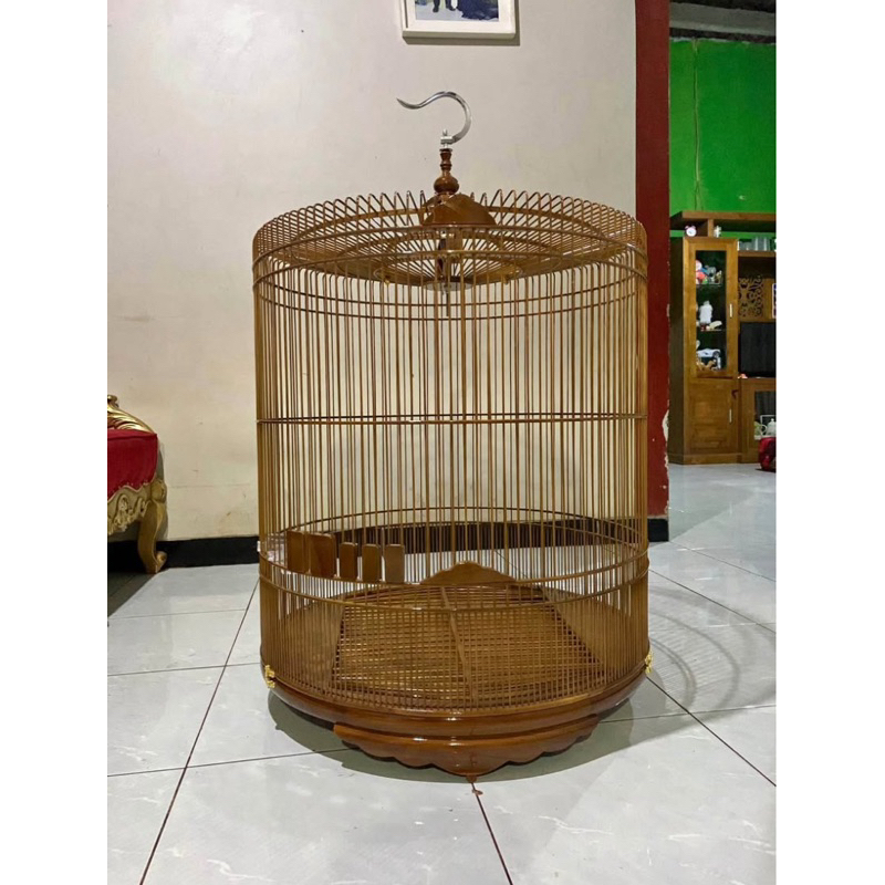 sangkar murai full kayu jati tebok ceper
