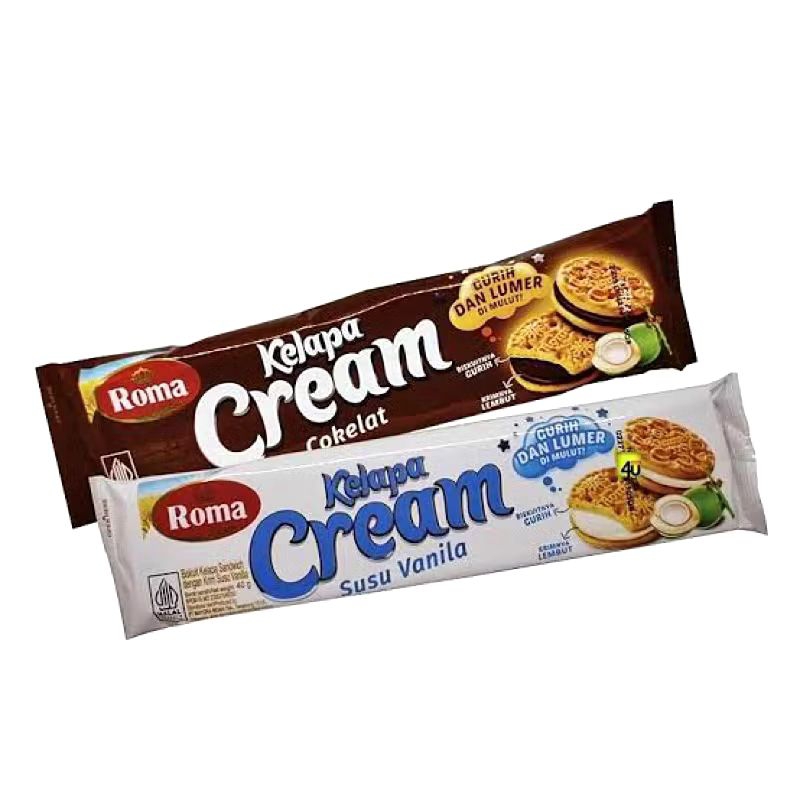

Roma Kelapa Cream Coklat Susu Vanila 40gr