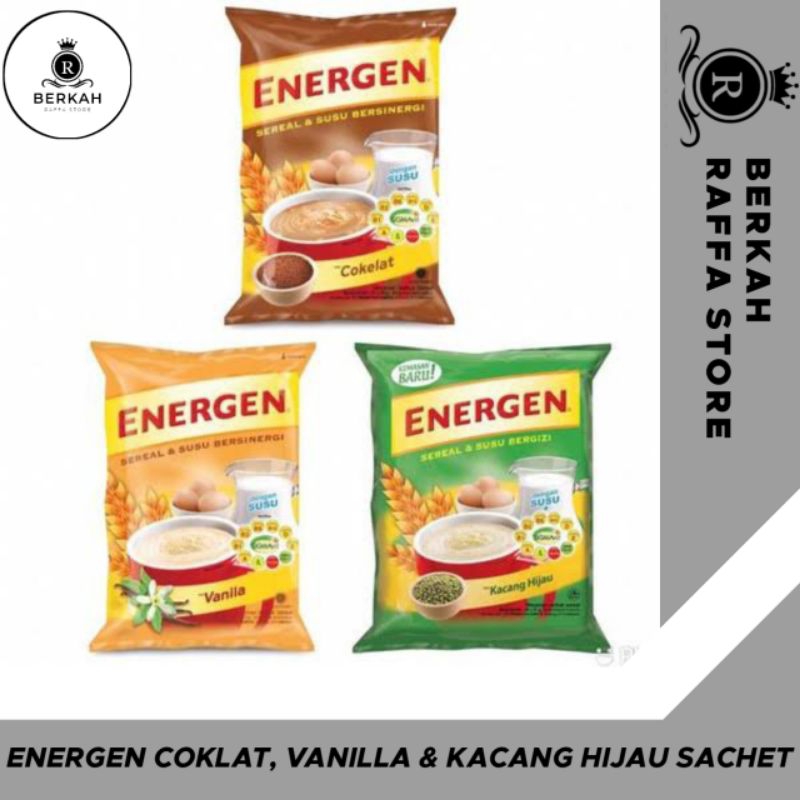 

Energen Sereal dan Susu Bersinergi / Energen Coklat / Energen Vanilla / Energen Kacang Hijau
