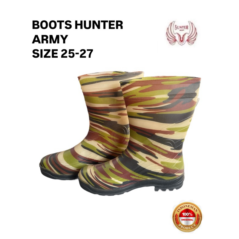 BOOTS HUNTER ARMY PENDEK ORIGINAL TERMURAH