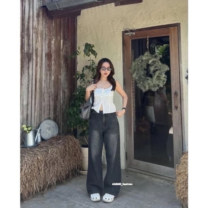 [UNISEX] Celana Jeans Baggy Loose kulot - Jeans Loosepant Gombrong - Highwaist Jeans Premium