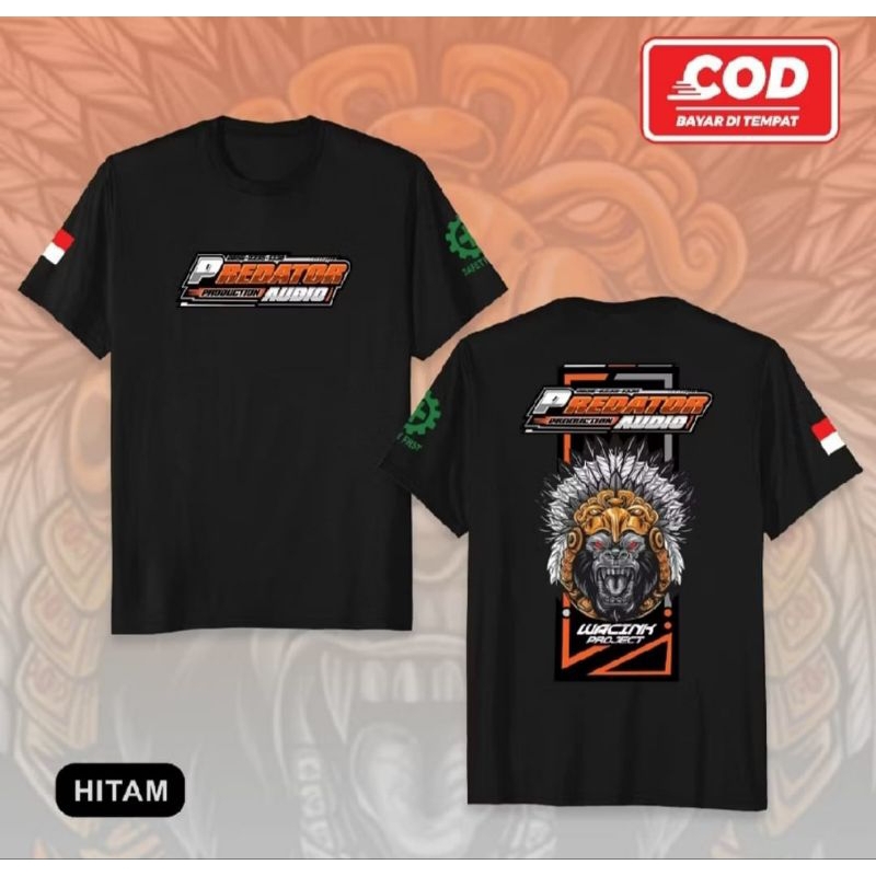 KAOS PREDATOR AUDIO WACINK PROJECT - Tshirt Katun Lembut dan Nyaman