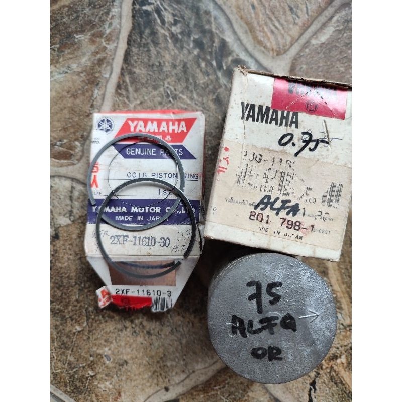 Piston Seher set Ring seher Yamaha Alfa Sigma OS 75 Original Yamaha Japan