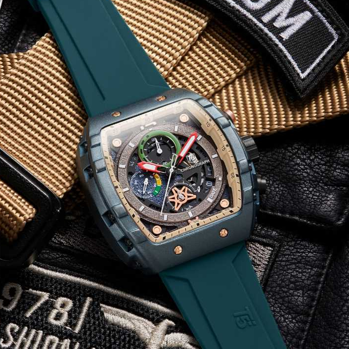 Jam T5 H 3905 Original Chronograph ( Gift Set Free Box ,Paper bag ,Manual Book ) / T5 Terbaru 3905G