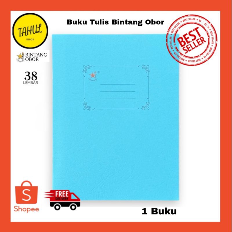 

1 Buku !!! Buku Tulis Bintang Obor 38 Lembar Polos Warna