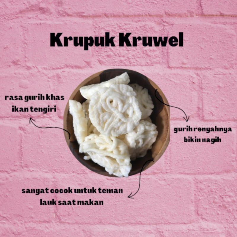 

KERUPUK KRUWEL TENGGIRI KHAS KENJERAN 100gram