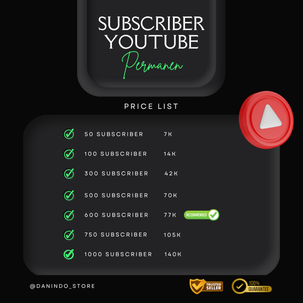 50 YOUTUBE SUBSCRIBER HIGH QUALITY PREMIUM FAST NO DROP