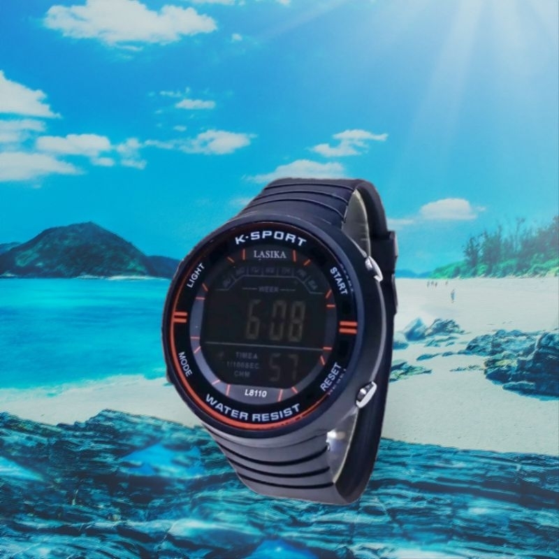 jam tangan digital sport lasika W-f110 ORIGINAL series tahan air