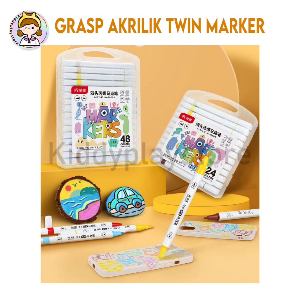 

Grasp Akrilik Twin Marker 2307 12/24/36/48 Warna