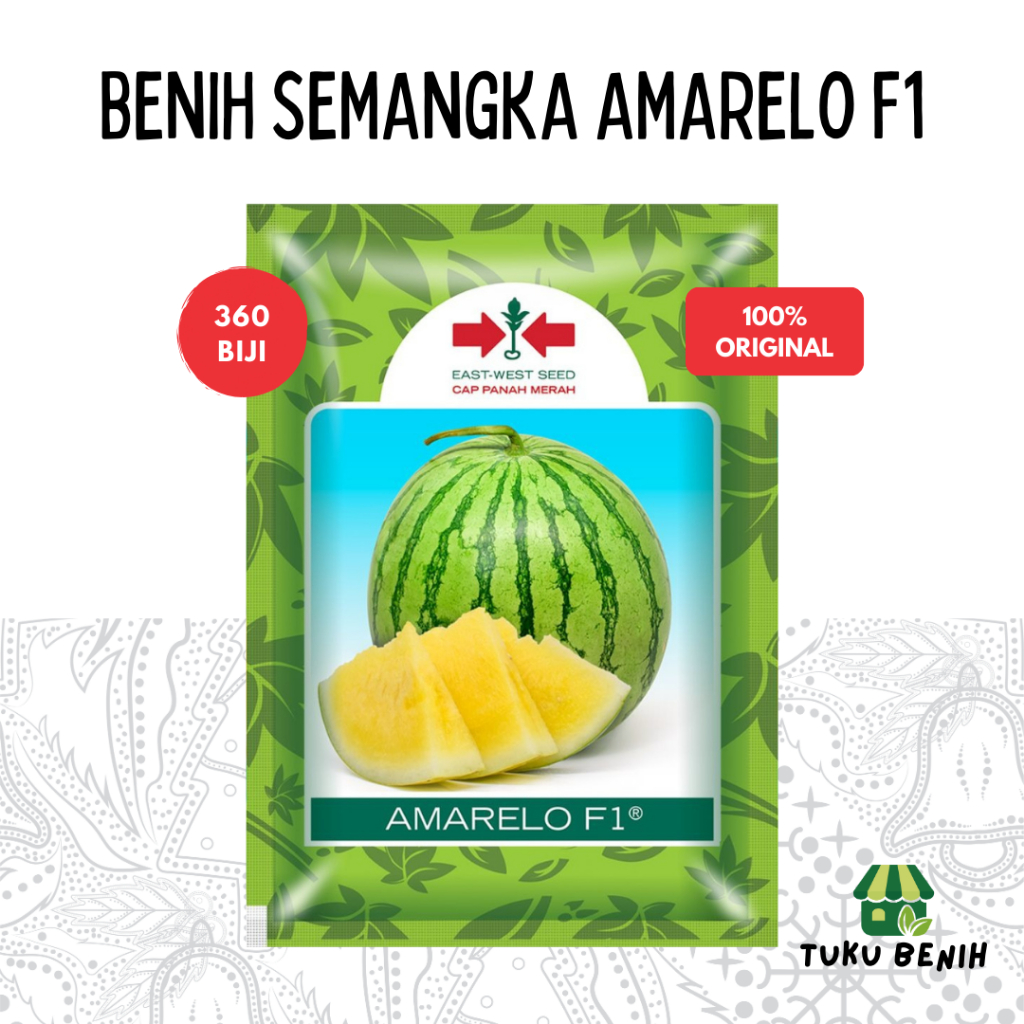 Benih Semangka Kuning Amarelo F1 360 Biji - Cap Panah Merah