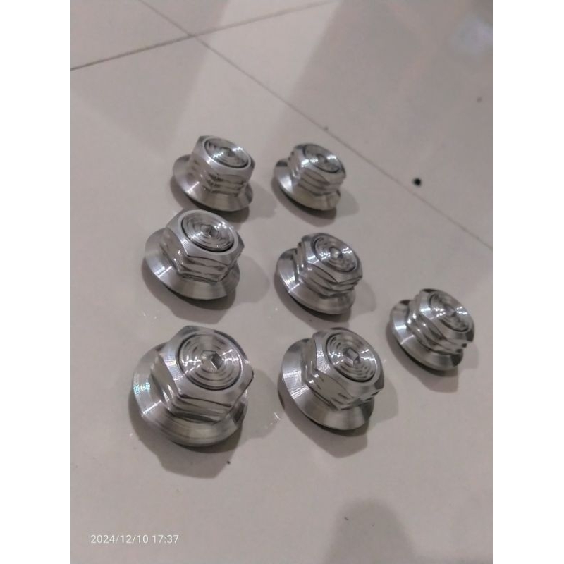 mur roda belakang Honda cb gl tiger megapro kaze mur drat 19 stainless stell Mur M14 stainles custom