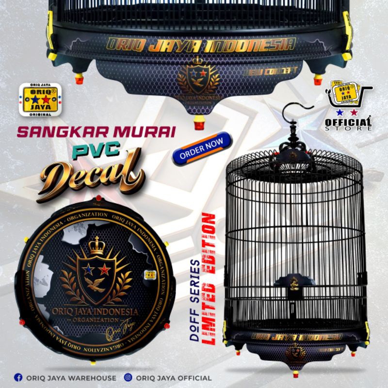(KARGO) KANDANG SANGKAR MURAI PVC NEW DECAL ORIQ JAYA