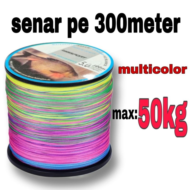 SENAR PANCING PE PANJANG 300 METER BENANG PANCING PE SENAR PANCING ANTI KRITING SENAR KECIL KUAT 50 