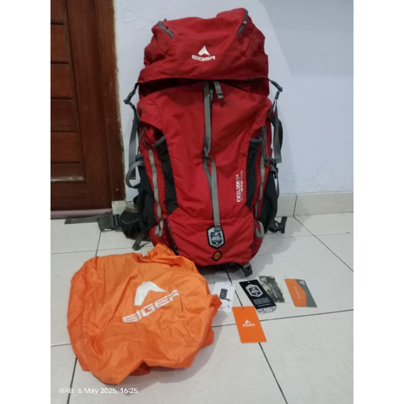 Tas Gunung Eiger Black Borneo Excelsior 75+15l
