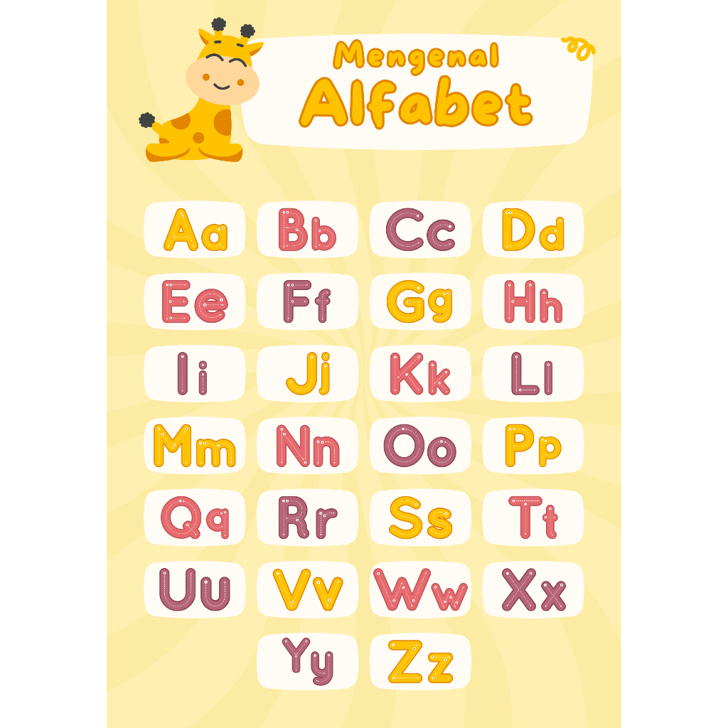 poster edukasi anak huruf abjad belajar anak