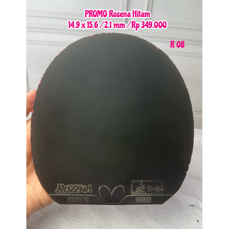 PROMO KARET BEKAS TENIS MEJA PINGPONG ROZENA HITAM