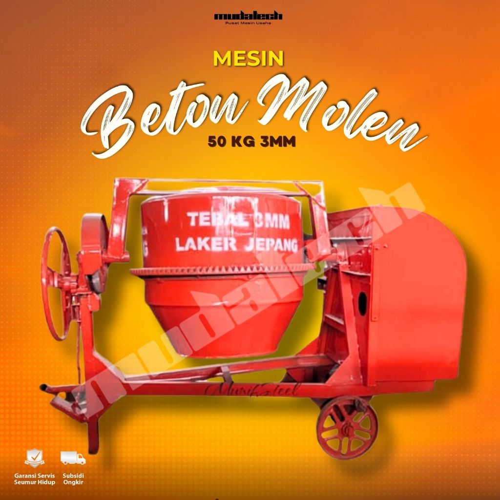 Mesin Molen Pengaduk Semen Mesin Alat Aduk Cor Semen 50 Kg Mixer Pengaduk Semen