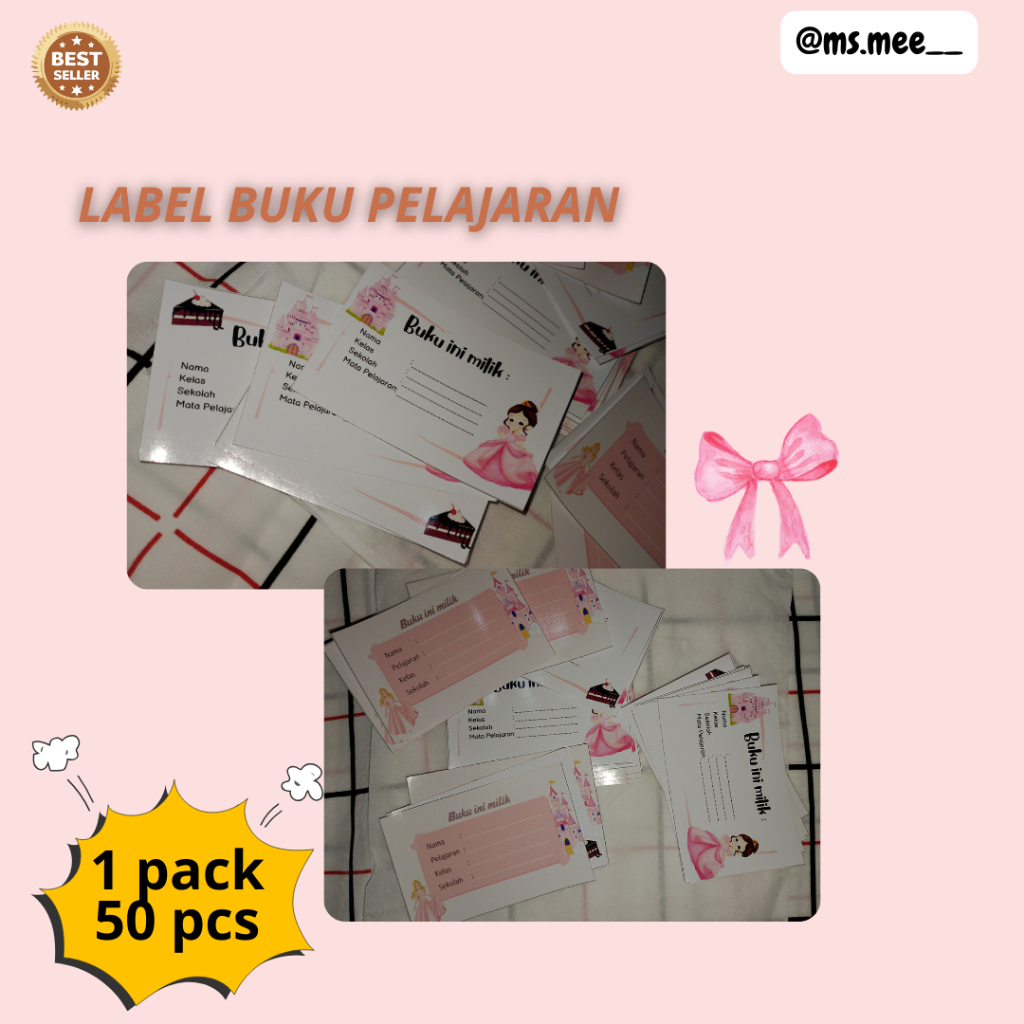 

Label Buku Mata Pelajaran 50 pcs random