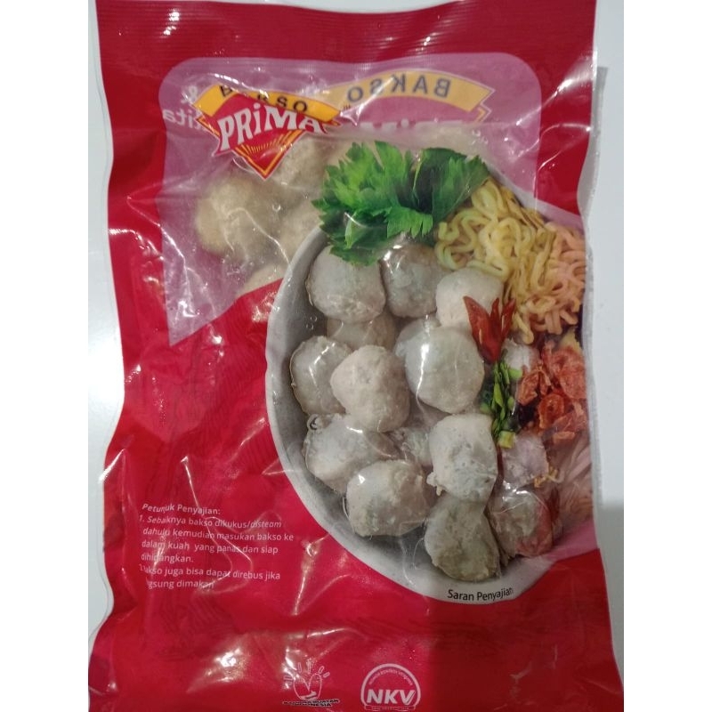 

Prima Bakso Sapi Besar Halus 360 gram Frozen Food Makanan Beku Rasa Bakso Sapi Isi 25 Pcs